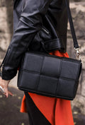 Black label leather bag
