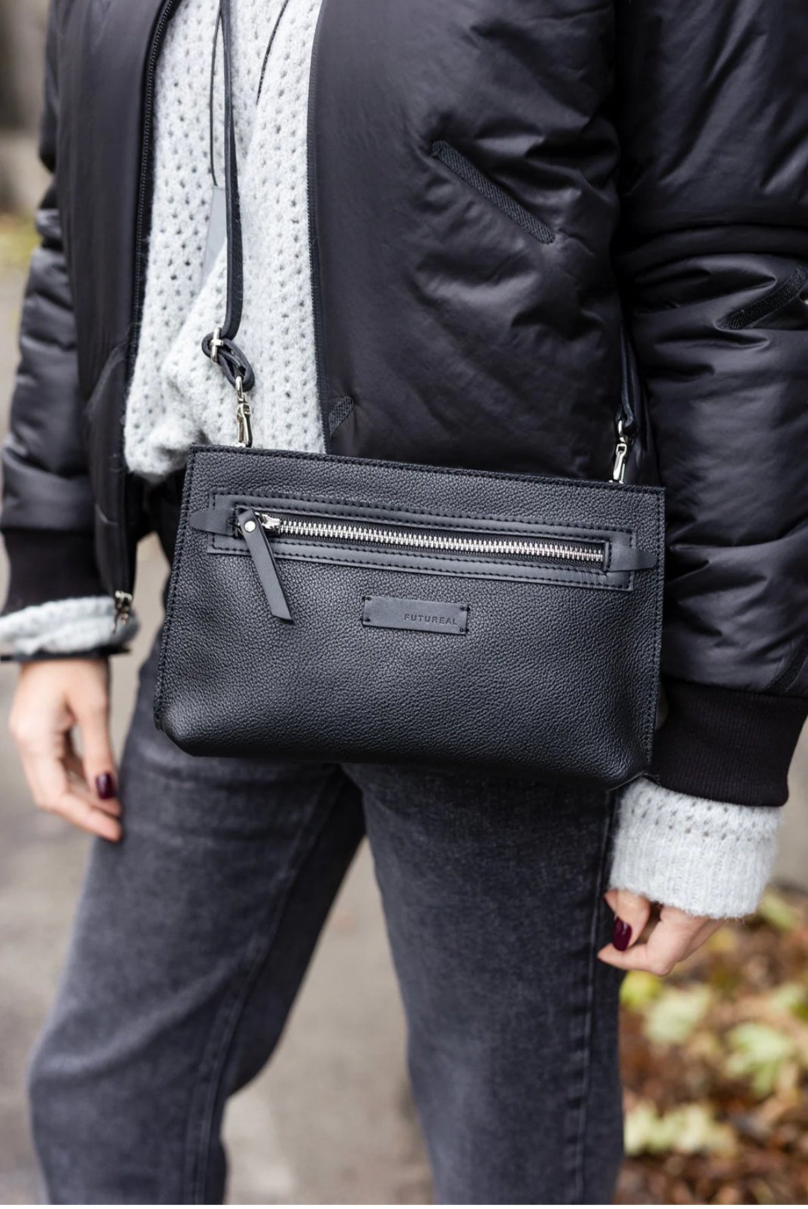 Black Label Leather shoulder bag