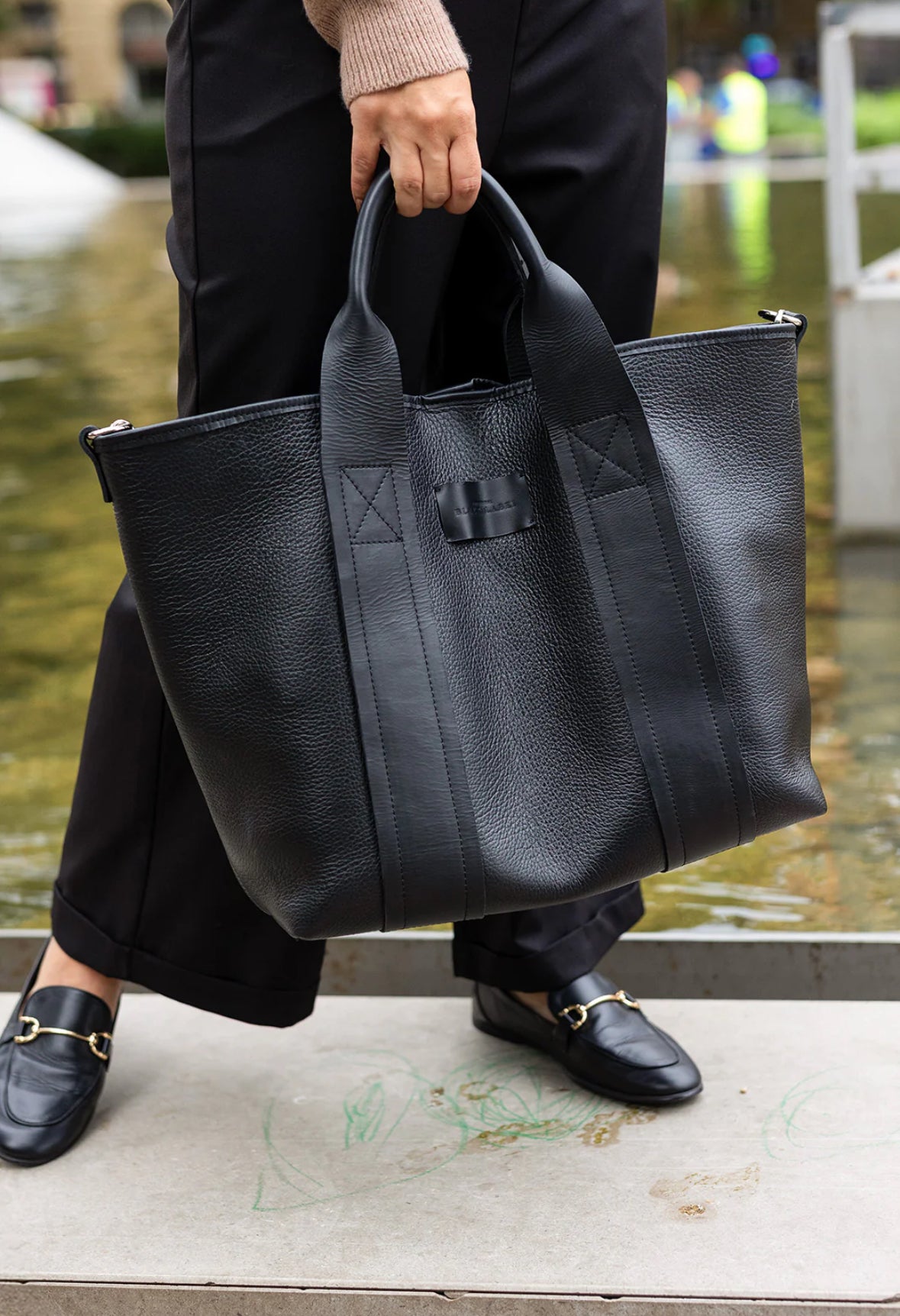 Black Label large tote bag