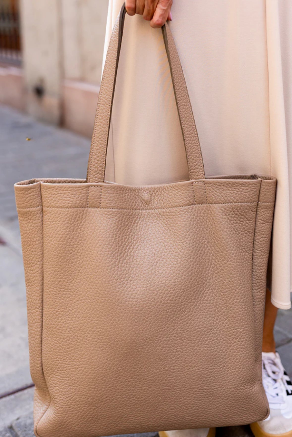 Black Label Leather Shopper Bag