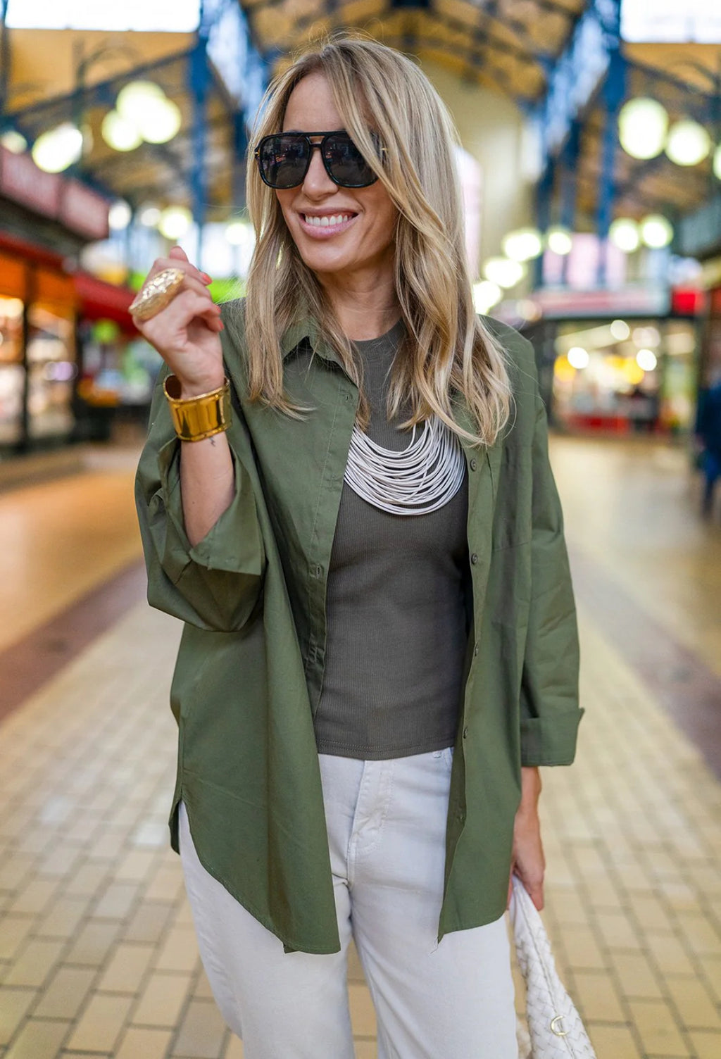 Woman oversized shirt